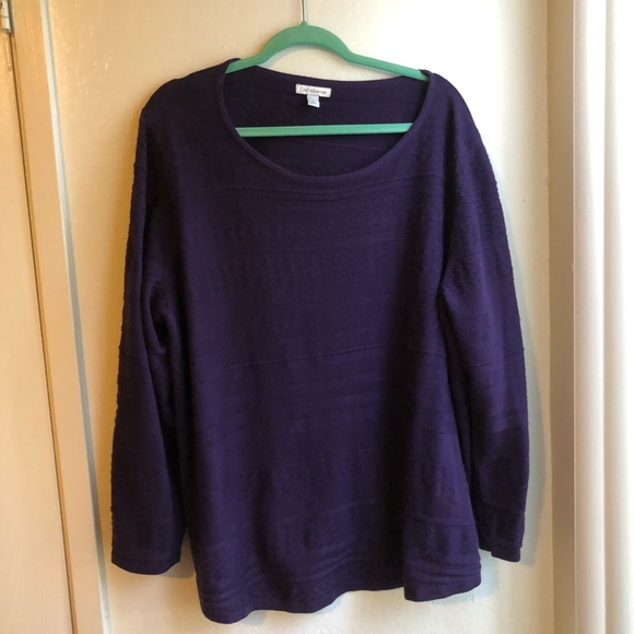 croft & barrow Sweaters - Plus Size Purple Sweater | 3X Croft + Barrow